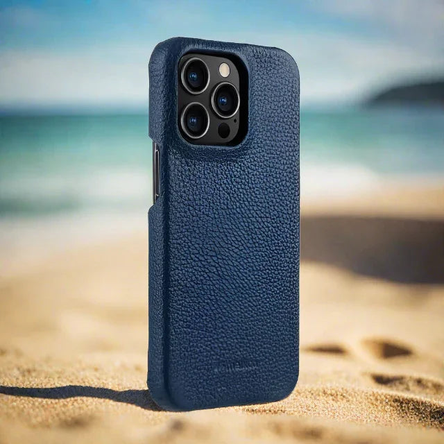 Melkco iPhone 13 Pro Premium Leather Cover - Dark Blue - Tashqila Melkco iPhone 13 Pro Premium Leather Cover - Dark Blue - Tashqila